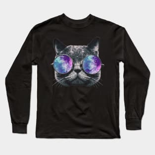 Cat Eye Galaxy Long Sleeve T-Shirt